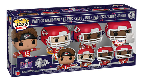 Funko Pop! Football Kansas City Chiefs Super Bowl 2024 4pack
