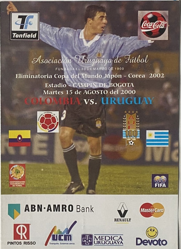 Folleto Del Partido Colombia Vs Uruguay Ago 2000, Ez2c1