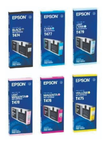 Cartuchos Epson Stylus Pro 9500 Originales 6 Colores Enstock