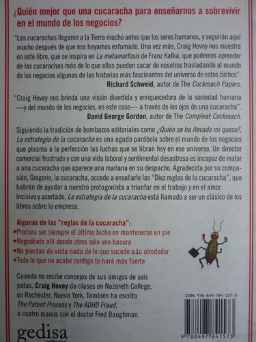 La Estrategia De La Cucaracha, Craig Hovey