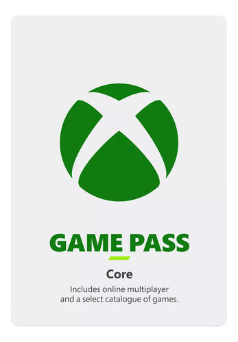 Tarjeta Xbox Game Pass Core / Xbox Live Gold 3 Meses