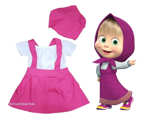 Vestido Fantasia Masha E O Urso