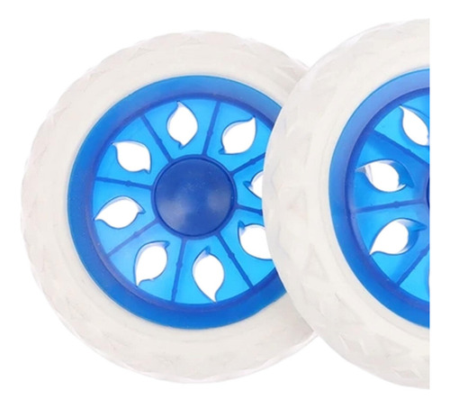 Ruedas Para Carrito De Compras Plegables De 2 Piezas, Azul
