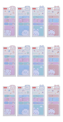 Pack 12 Notas Adhesivos Marcadores Papel Figuras Variadas