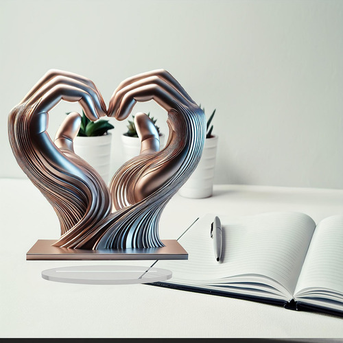 Decoración Acrílica De Manos En Forma De Corazón,