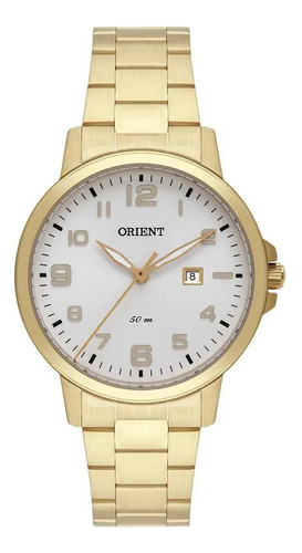 Relógio Orient Fgss1194 Dourado Aço 33mm 5 Atm