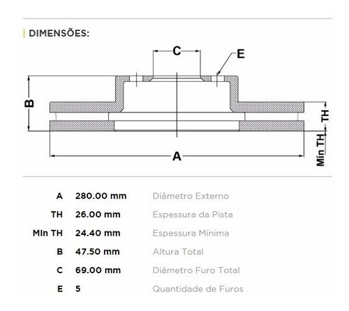 Imagem 3 de 5 de Kit Pastilha + Disco Dianteiro Para E Traseira Para I30 2010