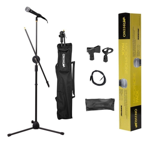 Atril + Micrófono Sv100 Shure + Bolso Importaudio