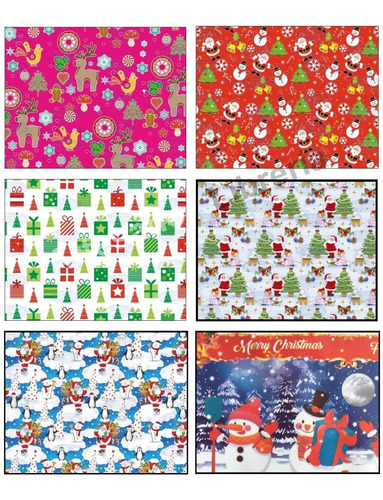 Papel De Regalo Navidad 50 Pliegos / Artesano Libreria