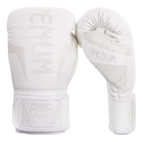 Guantes De Boxeo De 16oz Venum Elite Color Blanco