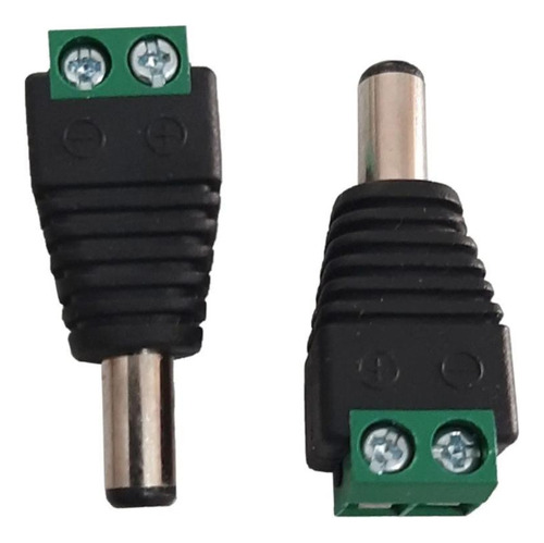 Conector Plug P4 Macho Com Borne Para Cftv Kit 100un