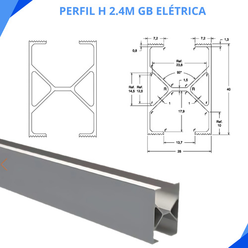 Kit Suporte Cerâmico Para 8 Placas Com Perfil / Trilho