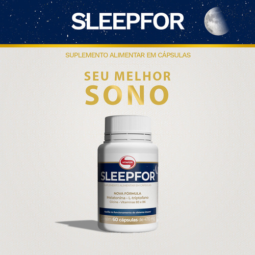 Sleepfor Com 60 Cápsulas Da Vitafor 470mg Triptofano 5htp