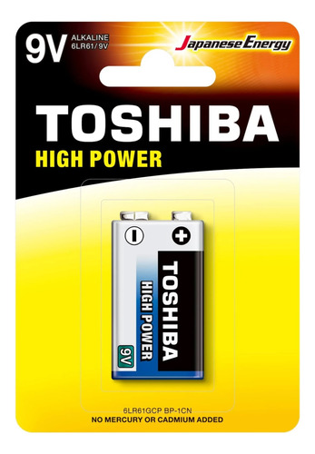 Batería 9v Alcalina Toshiba 6lr61 / Tecnocenter