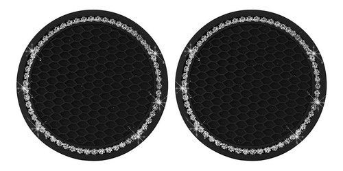 2 Peças De Porta-copos Para Automóveis Crystal Coasters Anti