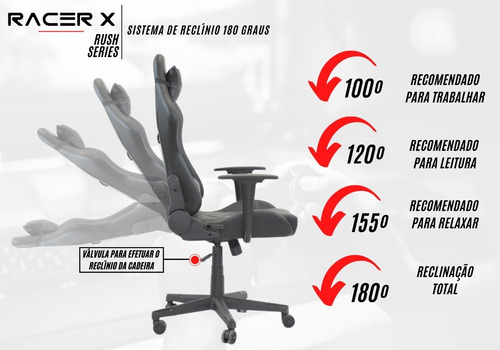 Imagem 9 de 10 de Cadeira Gamer Executiva Reclinável Giratória Envio Imediato