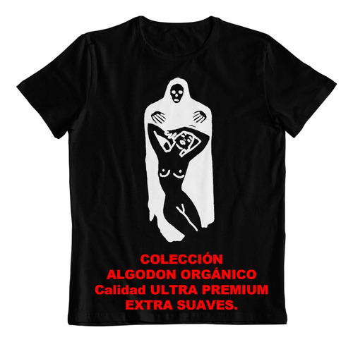 Polera - Dtf - Algodon Organico Chica Ilustracion Muerte