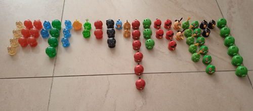 Figuras Angry Birds Vuala 10pz A Escoger 5 Color 5traslucida