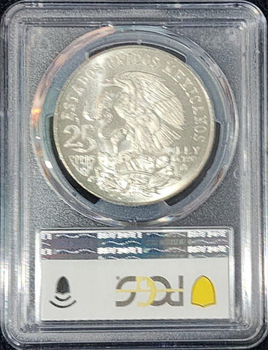 Cuauhtémoc Olímpica Aros Bajos 1968 Tipo 3 Pcgs Ms65 Top