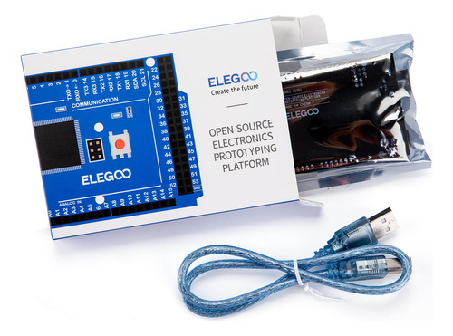 Placa De Desarrollo Elegoo Mega R3 Atmega 2560 Con Cable Usb