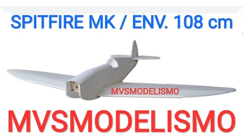 Planta Pdf Spitfire Mk Escala P/ Depron Ou Poliondas + Brind