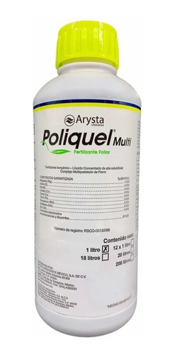 Fertilizant Foliar Magnesio Azufre Boro Etc Poliquel Multi