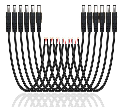 Paquete De 12 Cables De Alimentacin De Cc De 12 V Con Conect