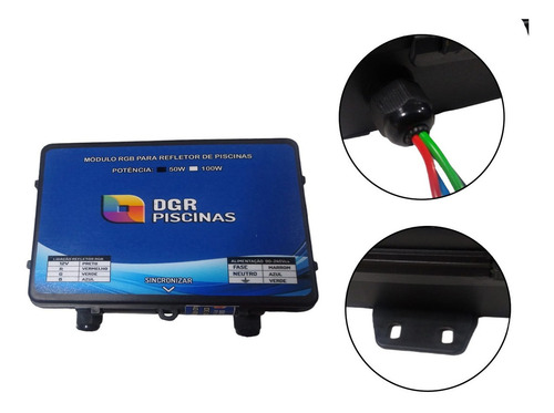 Modulo Controladora Rgb C/ Controle 12v P/piscinas 50w 127/220V