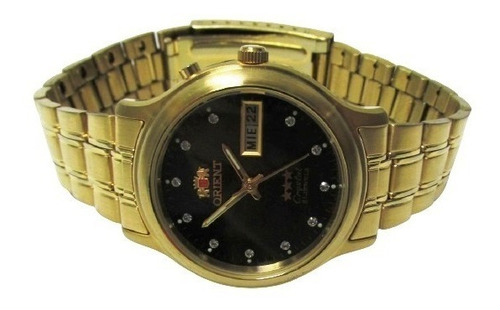 Relógio Orient Masculino Médio Automático Dourado Fem0301yf9