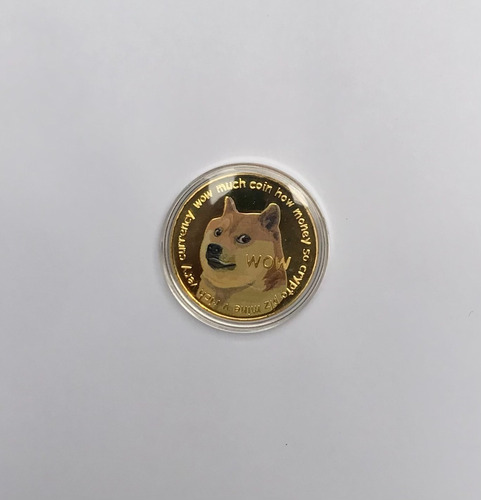 Moeda Dogecoin Dog Comemorativa Criptomoeda Metal Case