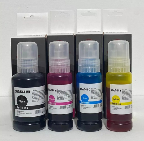 Imagen 1 de 4 de Tintas Botellas Nuevas Refill Ink 544 Epson L3150 L3110