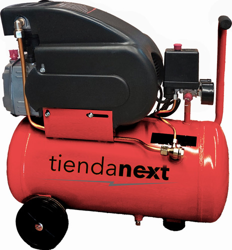 Compresor De Aire Portatil 25lts 2hp 115psi + Kit Aire 3 Pzs