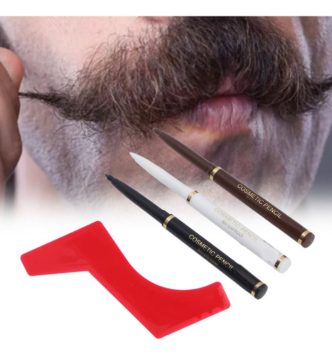 Llenador De Lápiz De Barba Impermeable A Prueba De Sudor Con