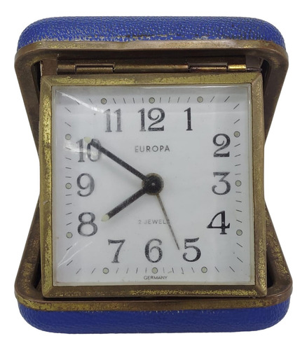 Relógio Despertador Azul E Cinza