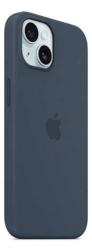 Capa Com Magsafe Para iPhone 15, Apple, Silicone Azul