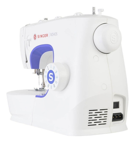 Imagem 3 de 6 de Máquina de costura reta Singer M3405 portátil branca 127V