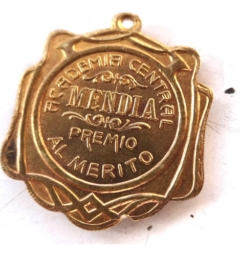 Llavero Antiguo Medalla Academia Metodo Mendia Corte Diseño