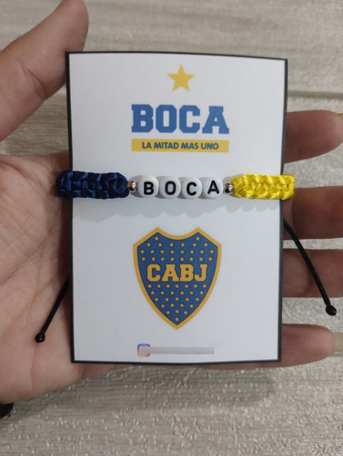 Pulsera Equipos De Futbol Clubes Artesanales Boca 0 Mm