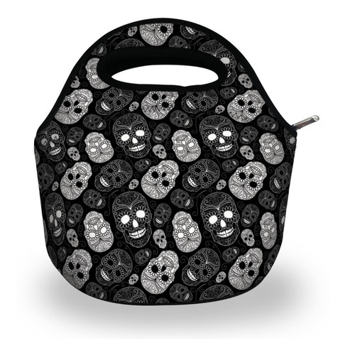 Imagem 3 de 5 de Kit Bolsa Com 1 Necessaire Isoflex - Black Skull Isoprene