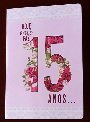 30 Cartões Aniversário De 15 Anos - 10,5x15cm Com Envelopes