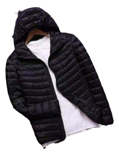 Chamarra De Invierno Ultraligera Con Capucha Para Hombre