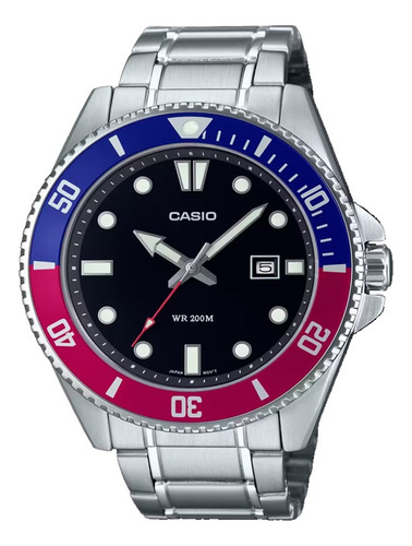 Reloj Casio De Acero Inoxidable Mdv-107d Con Garantía