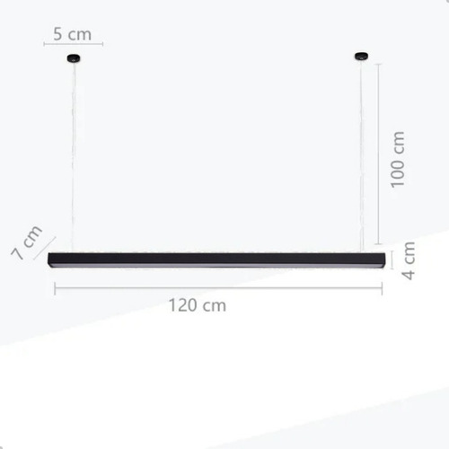 Pendente Luminária Linear Led Teto Moderno Luxuoso Sala Hall