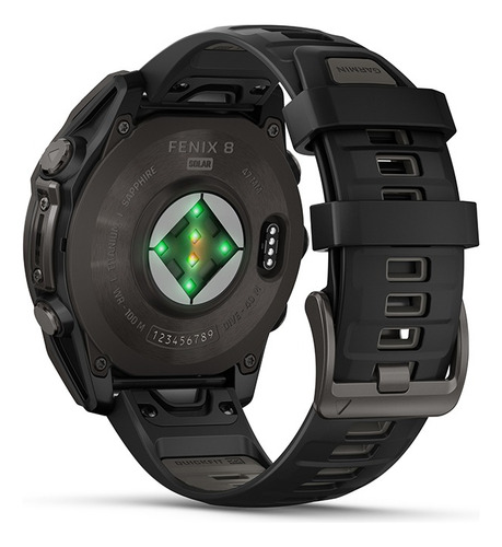Fenix 8 47mm Solar Sapph Titanio Con Correa Negra