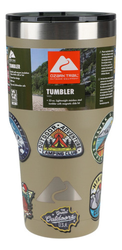 Vaso Ozark Trail 32oz Caqui Con Parches De Camping