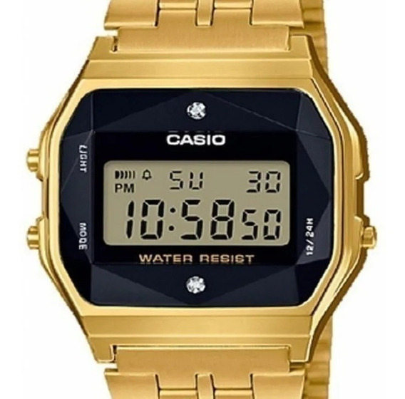 relógio casio diamond dourado