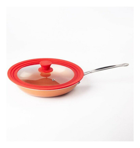 Cubierta De Tapa De Vidrio De Silicona Sartén De Gris_22cm