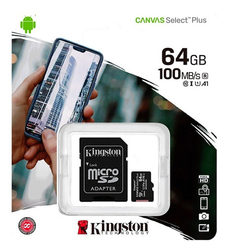 Memoria Micro Sd Kingston 64 Gb Sellada 