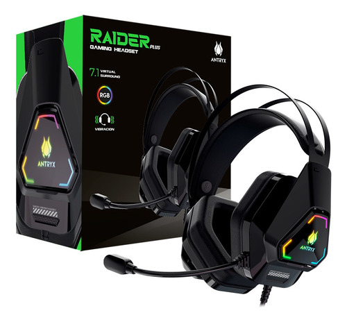 Audifono Gamer Antryx Raider Plus 7.1 Virtual, Vibrador, Usb