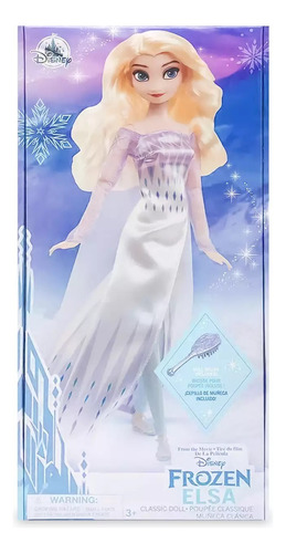 Disney Muñeca Clasica Elsa Frozen 2 Con Cepillo